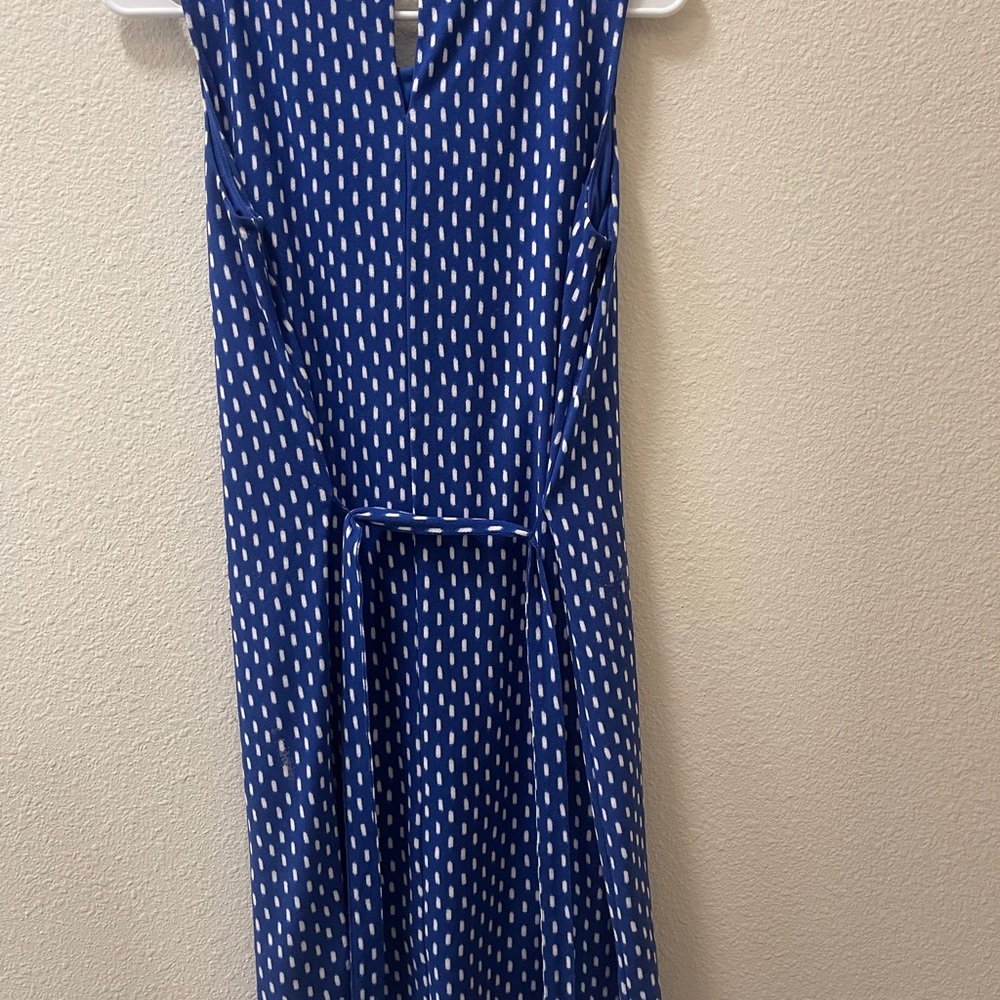 Ann Taylor Navy and White Patterned Maxi Skirt - Picture 2 of 4